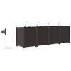 vidaXL Tuin Bloempot 4 pcs Bruin Kunststof