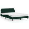 vidaXL Bed met matras "Dover" fluweel donkergroen 120x200 cm