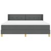 vidaXL Boxspringbed met matras Donkergrijs 180 x 200 cm Stof