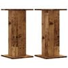 vidaXL Plantenstandaards 2 st 30x30x60 cm bewerkt hout oud houtkleurig