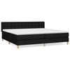 vidaXL Boxspring met matras stof zwart 200x200 cm