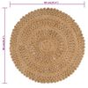vidaXL Tapijt rond 90 cm gevlochten jute