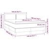 vidaXL Boxspring met matras en LED kunstleer zwart 140x190 cm