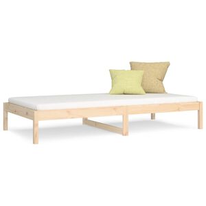 vidaXL Slaapbank zonder matras 90x200 cm massief grenenhout