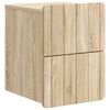 vidaXL Wandbeugel Bedkast Sonoma Eiken 33 x 34,5 x 43 cm Bewerkt hout