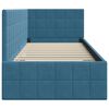 vidaXL Hoekbedframe met hoofdeinde Blauw 80 cm x 200 cm Fluweel