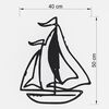Homemania Wanddecoratie zeilboot 40x50 cm metaal zwart