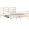 vidaXL Bedframe met hoofdbord massief hout 160x200 cm
