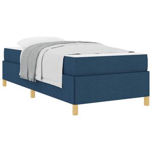 vidaXL Bedframe met matras Blauw 100 x 200 cm Stof