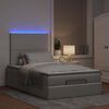 vidaXL Ottoman bed met matras en LED's 120x200cm stof taupe