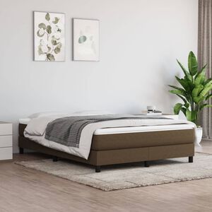 vidaXL Pocketveringmatras medium 140x190x20 cm stof donkerbruin