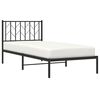 vidaXL Bedframe met hoofdbord metaal zwart 90x190 cm