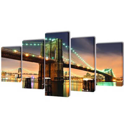 Canvasdoeken Brooklyn Bridge 200 x 100 cm