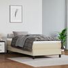 vidaXL Boxspring met matras kunstleer cr&egrave;mekleurig 90x200 cm