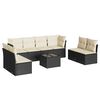 vidaXL 9-delige Loungeset met kussens poly rattan zwart