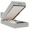vidaXL Ottoman bed met matras 90x190cm fluweel lichtgrijs