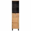 vidaXL Badkamerkast Bruin 38 x 33 x 160 cm Massief Mango Hout