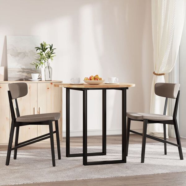 vidaXL Tafelblad rond Ø 80x2 cm massief acaciahout