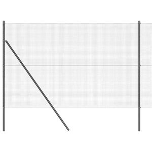 vidaXL Afrasteringspaal Grijs 50 x 1,5 m (16 x 16 mm gaas)
