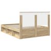 vidaXL Bedframe met hoofdeinde Sonoma 140 x 200 cm Massief grenenhout