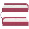 vidaXL Hoekbedframe met Matras Anders 2 pcs Groen Fluweel
