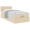 vidaXL Ottoman bed met matras 80x200cm stof cr&egrave;mekleurig