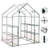 vidaXL Tuinkas met 8 schappen 143x143x195 cm