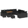 vidaXL Tuinbankenset 13 st Zwart poly rattan