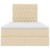 vidaXL Opslag bed met matras met opslag Crème 120 x 200 cm Nep Leer