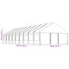 vidaXL Prieel met dak 20,07x5,88x3,75 m polyetheen wit