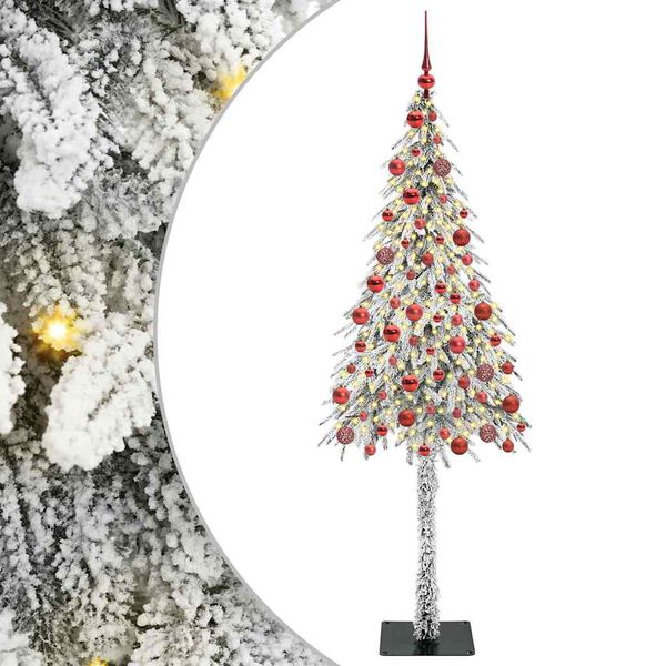 vidaXL Kerstboom met 300 LED met standaard Wit 180 cm PE en staal