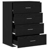 vidaXL Dressoir met lade Zwart Eiken 60 x 39 x 80 cm Bewerkt hout