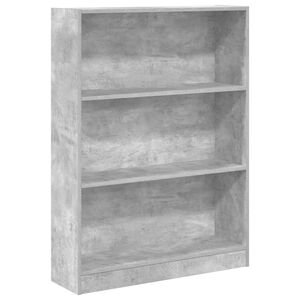 vidaXL Boekenkast 80x24x109 cm bewerkt hout betongrijs