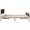 vidaXL Bedframe Bruin en zwart 150 x 200 cm Massief grenenhout