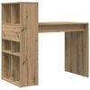 vidaXL Bureau met plank Artisan Eiken 108 x 55 x 103.5 cm Bewerkt hout