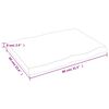 vidaXL Tafelblad natuurlijke rand 80x60x(2-6) cm eikenhout lichtbruin