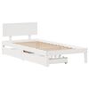 vidaXL Bedframe met lades massief grenenhout wit 75x190 cm