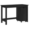 vidaXL Bureau Kas Set 2 st Zwart Massief grenenhout