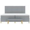 vidaXL Boxspring bed met matras Lichtgrijs 200 x 200 cm Stof
