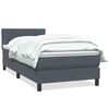 vidaXL Boxspring met matras fluweel donkergrijs 90x220 cm