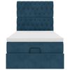 vidaXL Ottoman bed met matrassen 80x200cm fluweel donkerblauw
