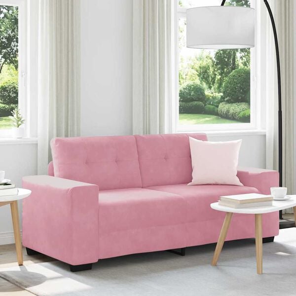 vidaXL loveseat bank roze 180x77x82 cm fluweel