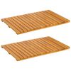vidaXL Badmat Effen Bruin 60 x 40 cm Massief Acaciahout