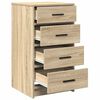 vidaXL Dressoir met lade Sonoma eiken 40 x 41 x 75 cm Bewerkt hout
