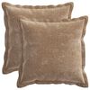 vidaXL Kussensloop 2 st HOUTEN Bruin 50 x 50 cm Chenille Stof