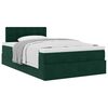 vidaXL Bed poef met matras 120x190 cm fluweel donkergroen