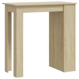 vidaXL Bartafel met opbergrek 102x50x103,5cm bewerkt hout sonoma eiken