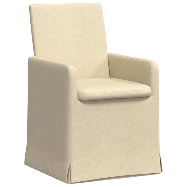 vidaXL Eettafelstoelen 2 pcs Crème 57 x 67 x 95 cm Stof