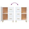 vidaXL Dressoir 69,5x34x90 cm bewerkt hout wit