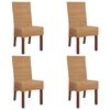 vidaXL Eetkamerstoelen 4 st natuurlijk rattan bruin
